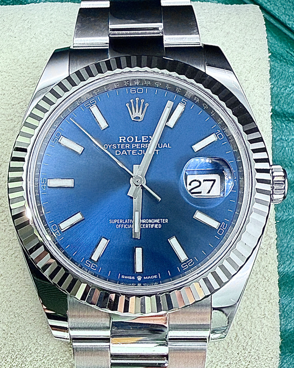 2024 Rolex Datejust 41MM Blue Dial Oyster Bracelet (126334)
