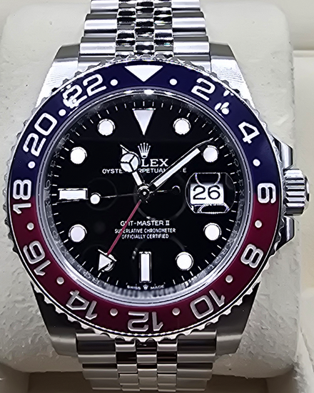 No Reserve - 2022 Rolex GMT-Master II "Pepsi" 40MM Black Dial Jubilee Bracelet  (126710BLRO)