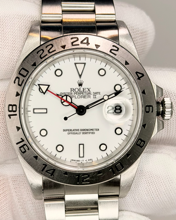 1998 Rolex Explorer II "Polar" 40MM White Dial Oyster Bracelet (16570)