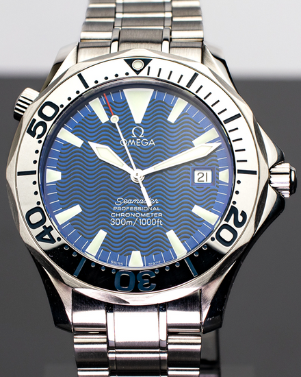 2015 Omega Seamaster Diver 300M 41MM Blue Dial Steel Bracelet (2255.80.00)