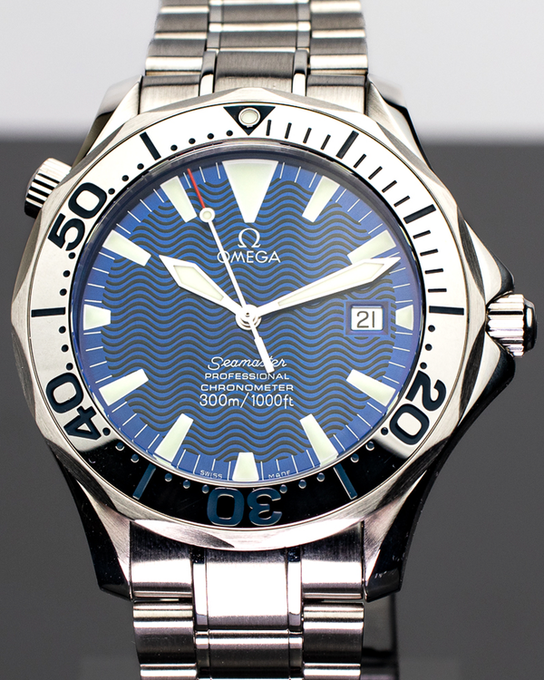 2015 Omega Seamaster Diver 300M 41MM Blue Dial Steel Bracelet (2255.80.00)