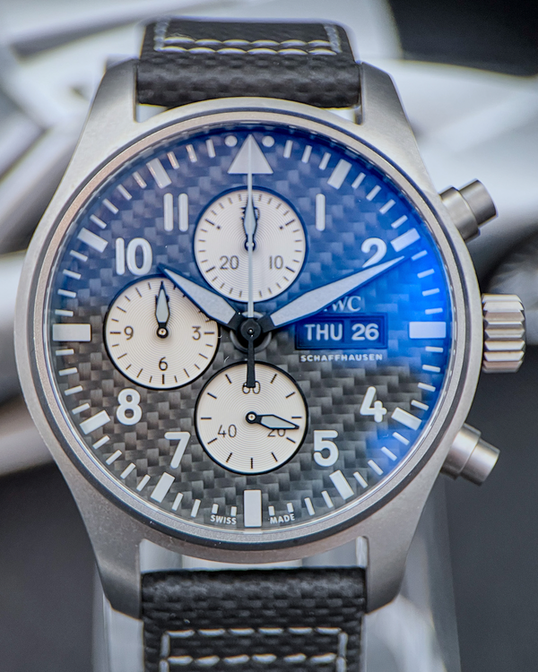 2023 IWC Schaffhausen Pilot "AMG Edition" 43MM Carbon Fiber Dial Leather Strap (IW377903)