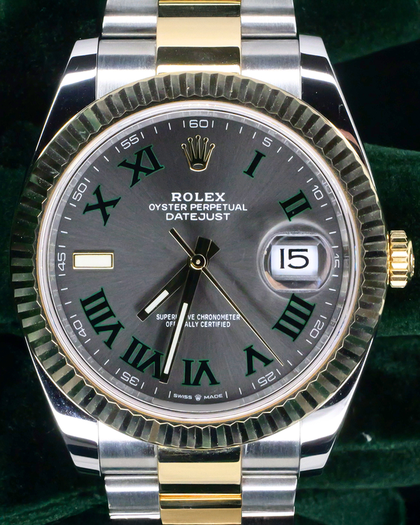 2021 Rolex Datejust "Wimbledon" 41MM Slate Dial Two-Tone Oyster Bracelet (126333)