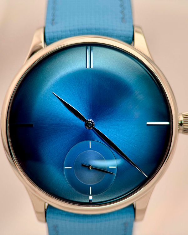 2022 H. Moser & Cie Venturer Small Seconds "Purity" L.E. 39MM Blue Dial Aftermarket Leather Strap (2327-0207)
