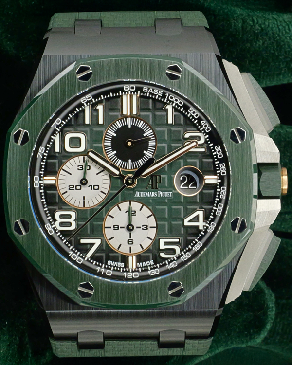 Audemars Piguet Royal Oak Offshore 44MM Green Dial Rubber Strap (26405CE.OO.A056CA.01)