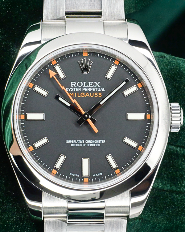 2017 Rolex Milgauss 40MM Black Dial Oyster Bracelet (116400)
