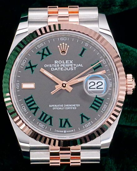 2025 Rolex Datejust "Wimbledon" 36MM Slate Dial Two-Tone Jubilee Bracelet (126231)