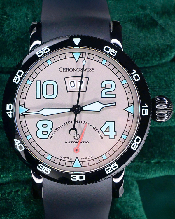 2024 Chronoswiss Timemaster Retrograde Day 44MM White Dial Rubber Strap (CH-8145-WH)