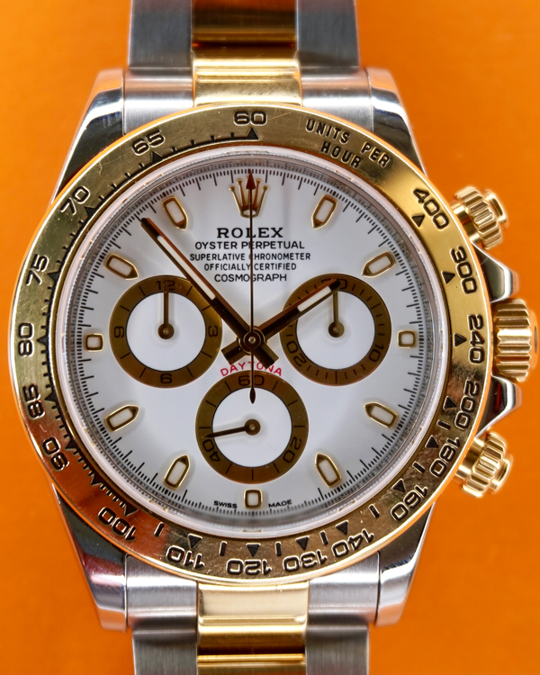 2017 Rolex Cosmograph Daytona 40MM White Dial Two-Tone Oyster Bracelet (116503)