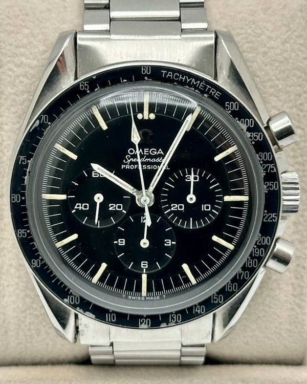 1967 Omega Speedmaster Professional Moonwatch 42MM Black Dial Steel Bracelet (145.012)