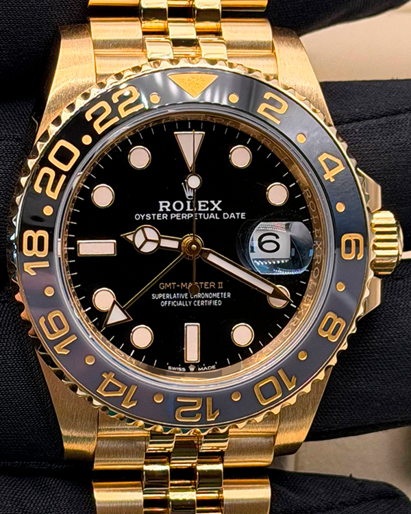 Rolex GMT-Master II "Zombie" 40MM Black Dial Yellow Gold Jubilee Bracelet (126718GRNR)
