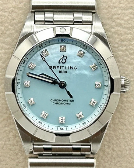 2026 Breitling Chronomat 28MM Quartz Mother of Pearl Dial Steel Bracelet (A72310)