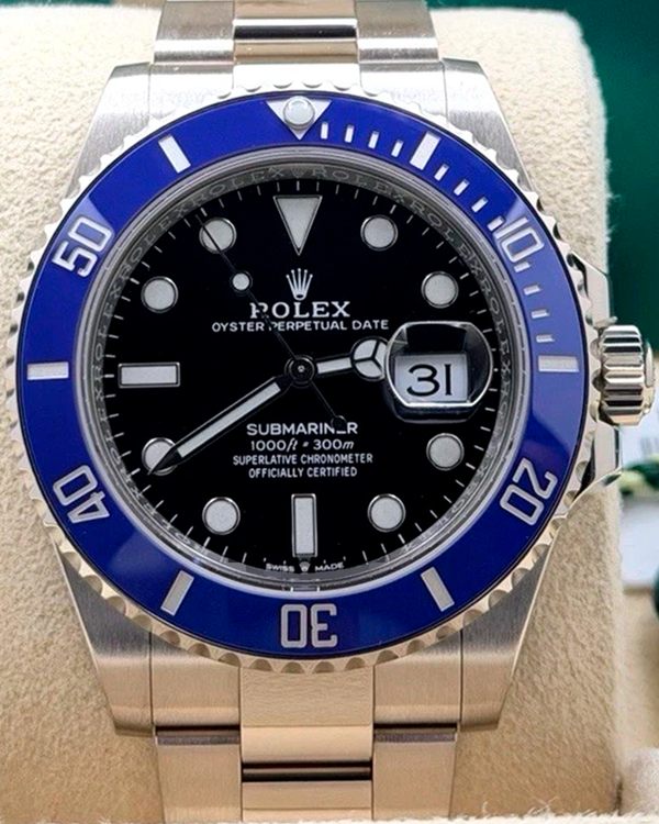 2021 Rolex Submariner Date "Cookie Monster" 41MM Black Dial White Gold Oyster Bracelet (126619LB)