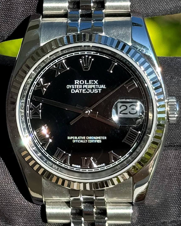 2017 Rolex Datejust 36MM Black Dial Super Jubilee Bracelet (116234)