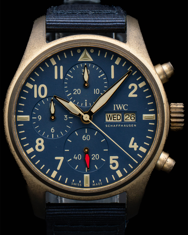 2025 IWC Schaffhausen Pilot Chronograph 41MM Blue Dial Textile Strap (IW388109)