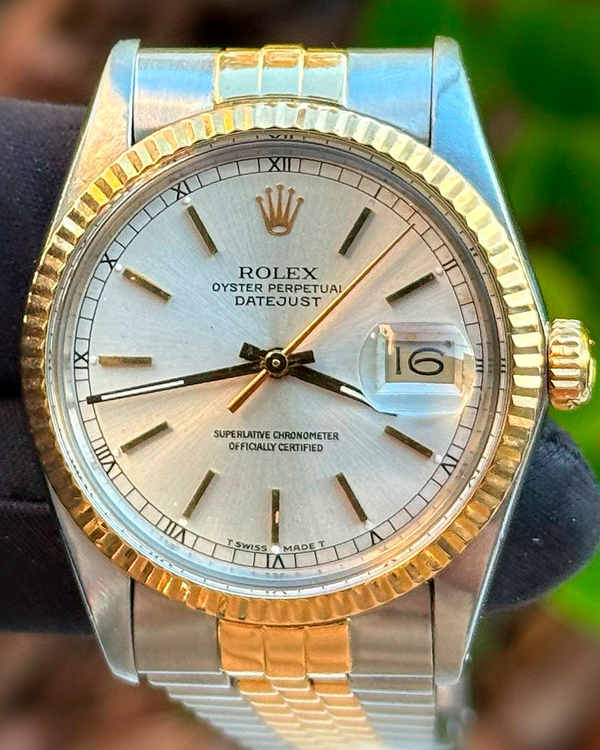 1985 Rolex Datejust 36MM Silver Dial Two-Tone Jubilee Bracelet (16013)