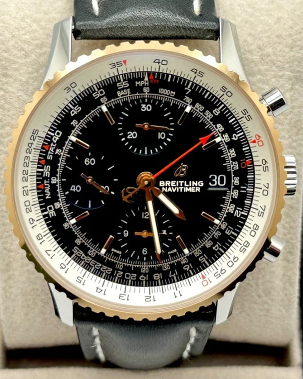 2020 Breitling Navitimer 41MM Black Dial Leather Strap (U13324)