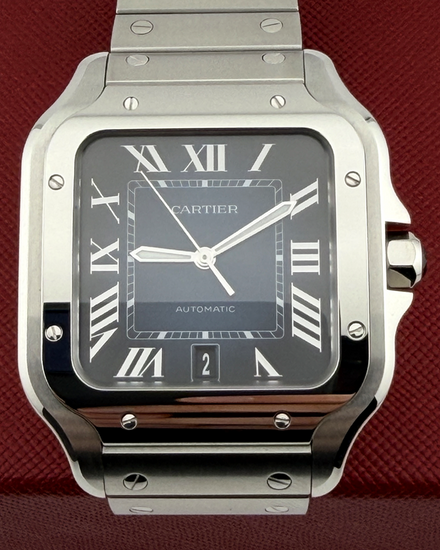 2025 Cartier Santos de Cartier 39.8MM Blue Dial Steel Bracelet (WSSA0071)