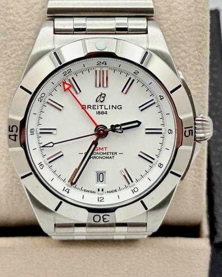 2026 Breitling Chronomat GMT 40MM White Dial Steel Bracelet (A32398)