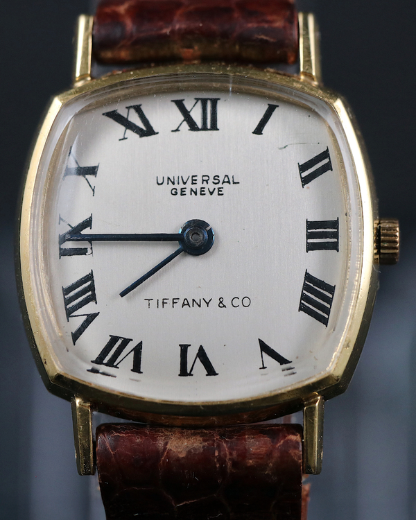 Universal Geneve White Shadow "Tiffany" Cal. 42 29MM White Dial Leather Strap (20244)