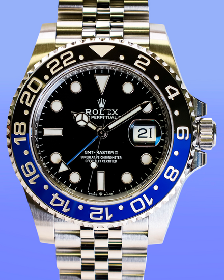No Reserve - 2026 Rolex GMT-Master II "Batgirl" 40MM Black Dial Jubilee Bracelet (126710BLNR)