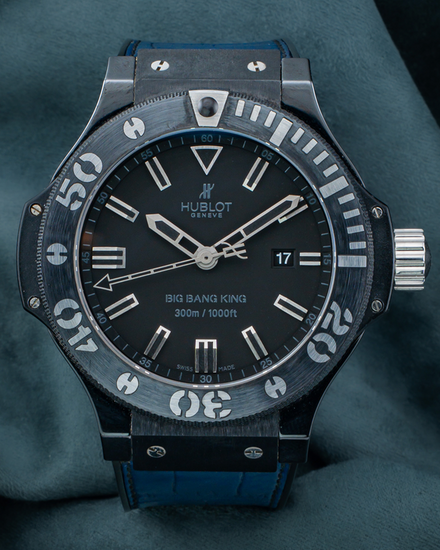 No Reserve - Hublot Big Bang “Black Magic” 48MM Black Dial Leather Bracelet (322.CK.1140.RX)