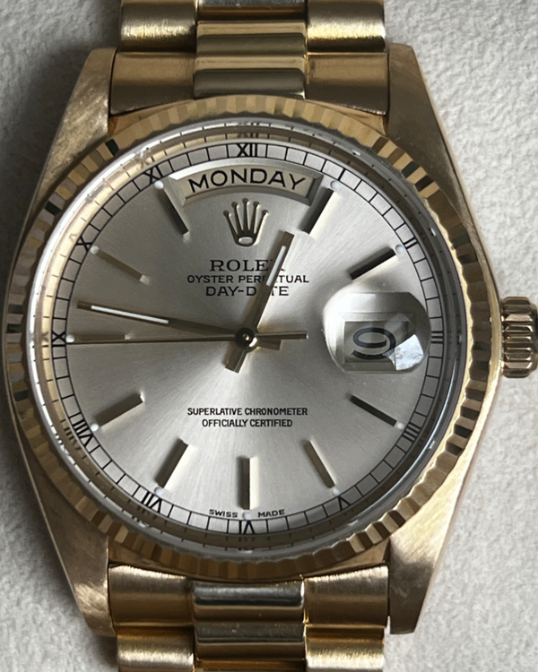 1980 Rolex Day-Date 36MM Champagne Dial Yellow Gold President Bracelet (18038)