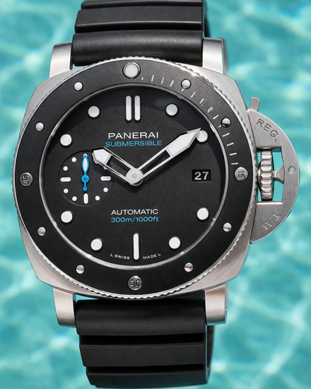 2020 Panerai Submersible 42MM Black Dial Rubber Strap (PAM00683)