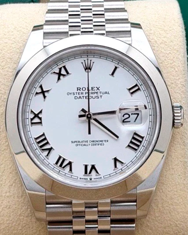 2025 Rolex Datejust 41MM White Dial Jubilee Bracelet (126300)