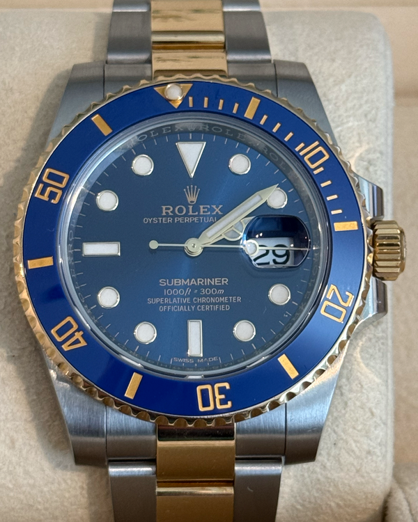 2018 Rolex Submariner Date "Bluesy" 40MM Blue Dial Two-Tone Oyster Bracelet (116613LB)