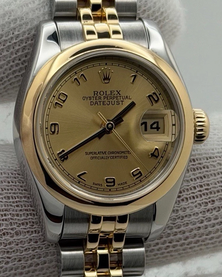 2006 Rolex Lady-Datejust 26MM Champagne Dial Two-Tone Bracelet (179163)