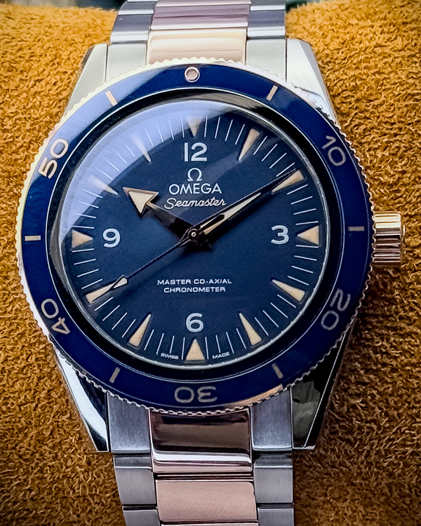 Omega Seamaster 300 41MM Blue Dial Two-Tone Bracelet (233.60.41.21.03.001)