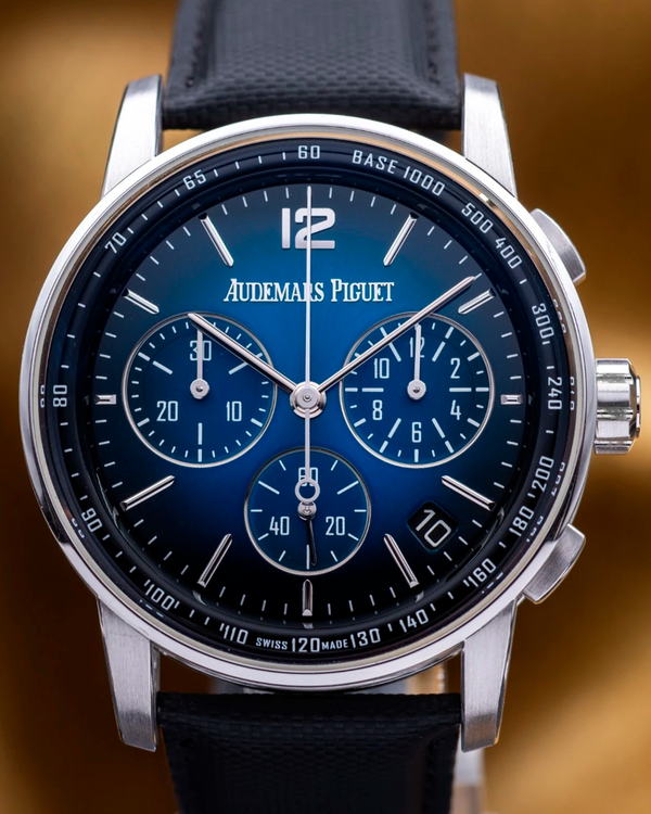 2022 Audemars Piguet Code 11.59 Chronograph 41MM Blue Dial Textile Strap (26393BC.OO.A002KB.01)