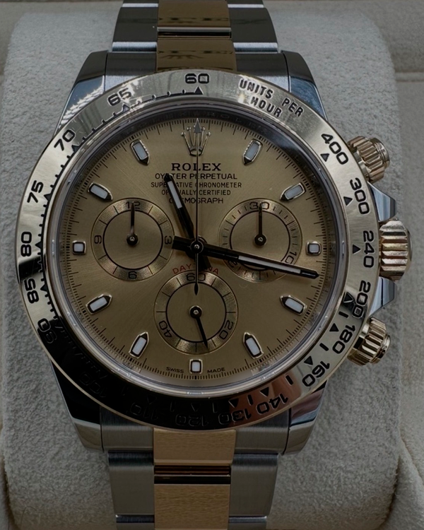 2023 Rolex Cosmograph Daytona 40MM Champagne Dial Two-Tone Oyster Bracelet (116503)