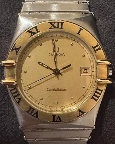 1990 Omega Constellation 33MM Quartz Champagne Dial Steel Bracelet (396.1076)