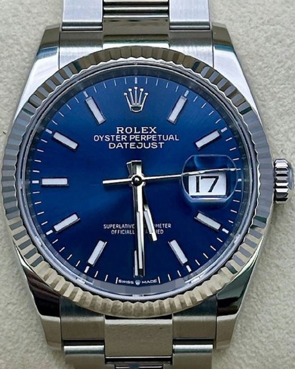 2026 Rolex Datejust 36MM Blue Dial Oyster Bracelet (126234)