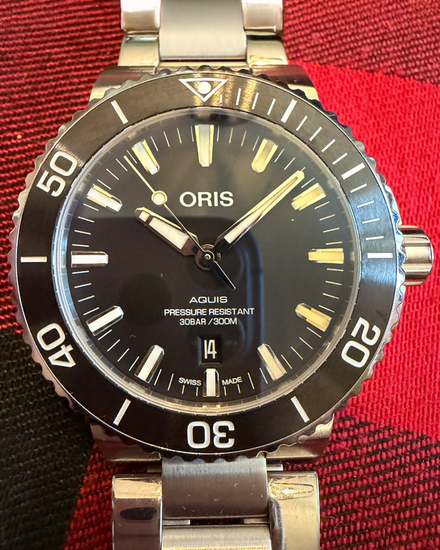 Oris Aquis Date 43.5MM Black Dial Steel Bracelet (7730)