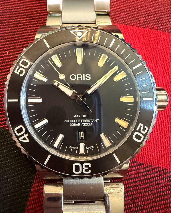 Oris Aquis Date 43.5MM Black Dial Steel Bracelet (7730)