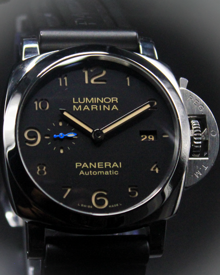 2017 Panerai Luminor Marina 1950 3 Days 44MM Black Dial Rubber Strap (PAM01359)