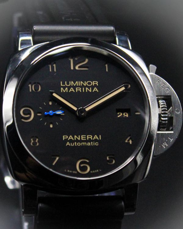 2017 Panerai Luminor Marina 1950 3 Days 44MM Black Dial Rubber Strap (PAM01359)