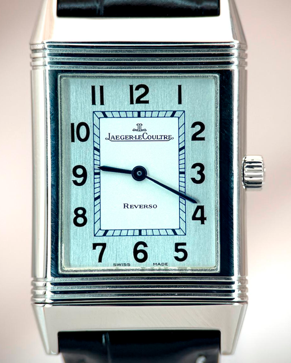 2013 Jaeger-LeCoultre Reverso Classique 23MM Quartz Silver Dial Aftermarket Leather Strap (252.8.47)