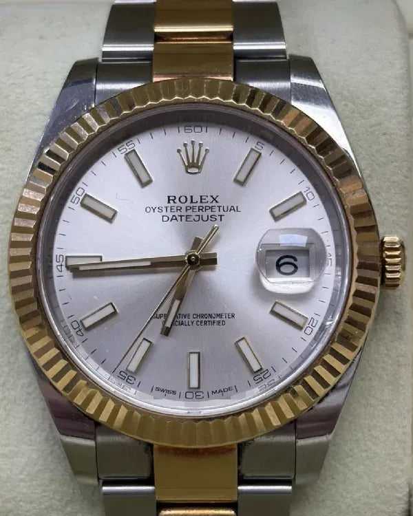 2018 Rolex Datejust 41MM Silver Dial Two-Tone Oyster Bracelet (126333)
