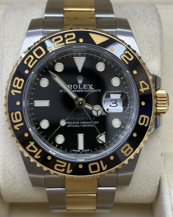 2017 Rolex GMT-Master II 40MM Black Dial Two-Tone Oyster Bracelet (116713LN)