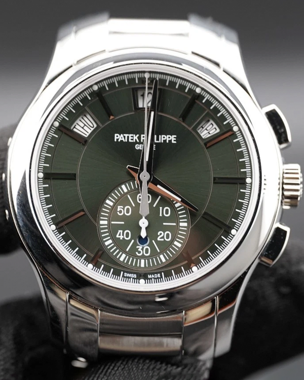 2026 Patek Philippe Annual Calendar 42MM Green "Olive" Dial Steel Bracelet (5905/1A-001)