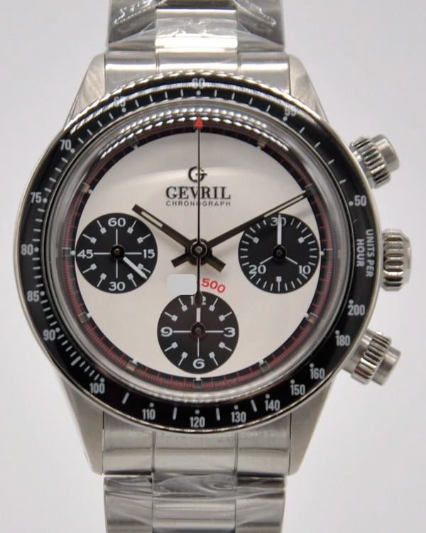 2025 Gevril Tribeca "Paul Newman" L.E. 37MM White Dial Steel Bracelet (A508ANAA-AN-BMA508A)