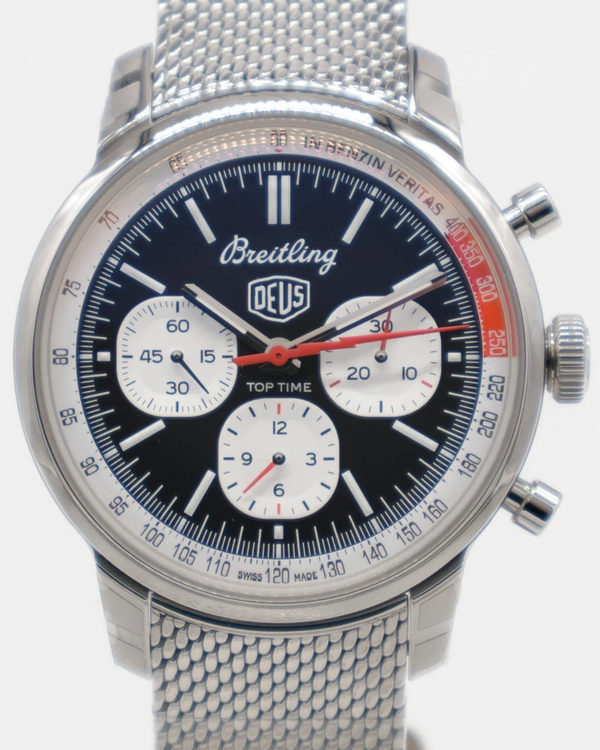 2025 Breitling Top Time B01 Deus 41MM Black Dial Steel Bracelet (AB01765A1B1A1)
