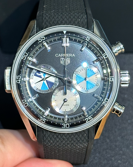 2024 Tag Heuer Carrera Chronograph Seafarer x Hodinkee L.E. 42MM Black Dial Rubber Strap (CBS2014.FT6293)