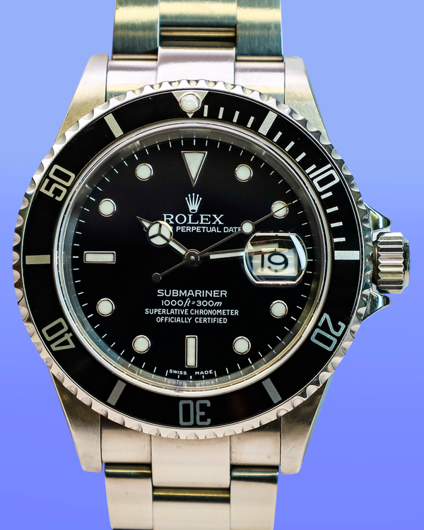 2006 Rolex Submariner Date 40MM Black Dial Oyster Bracelet (16610)