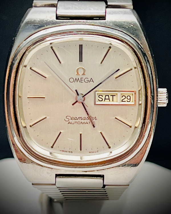 No Reserve - 1980 Omega Seamaster Automatic Vintage 35MM Silver Dial Steel Bracelet (166.0213)
