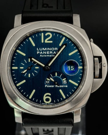 Panerai Luminor Power Reserve 44MM Blue Dial Rubber Strap (PAM00093)